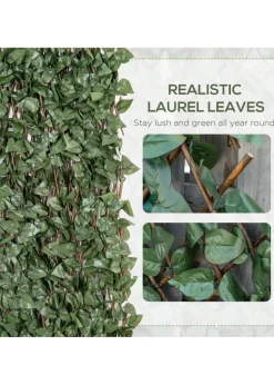 Outsunny 4 Piece 2m x 1m Expanding Trellis Fence