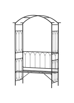 Outsunny Arbour Garden Bench Rose Trellis Arbour Pergola