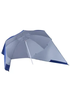 Outsunny Beach Umbrella Sun Shelter 2 in 1 Umbrella UV Protection