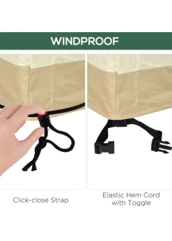 Outsunny 600D Oxford Cloth Furniture Cover 3 Seat Rattan Chair Protector Waterproof L152 x W87 x H58-79cm