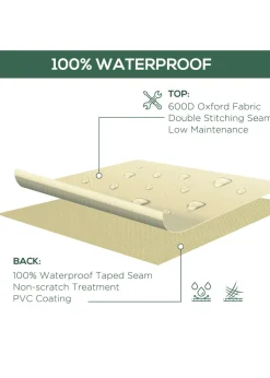 Outsunny 600D Oxford Cloth Furniture Cover 3 Seat Rattan Chair Protector Waterproof L152 x W87 x H58-79cm