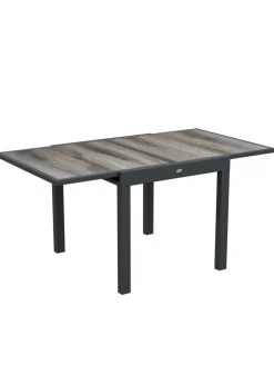 Outsunny Extendable Outdoor Dining Table Aluminium Rectangle Patio Table