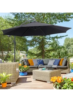 Outsunny Garden Cantilever Parasol Patio Banana Umbrella (3m)