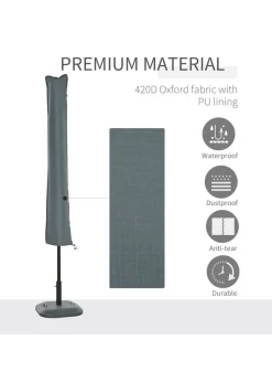 Outsunny Garden Parasol Cover Waterproof Outdoor Courtyard Umbrella Protector 420D Oxford Fabric 178 x 25/35 cm