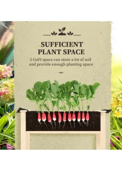 Outsunny Garden Wooden Planter Flower Raised Bed Herb Grow Box Container