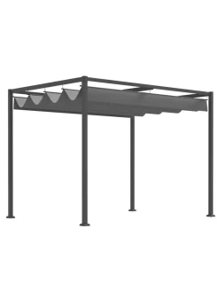 Outsunny Grey Metal Outdoor Pergola (3 x 2m)