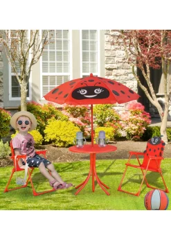 Outsunny Kids Ladybird Folding Picnic Table