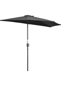 Outsunny 2.7m Metal Frame Garden Furniture Parasol Half Round Umbrella