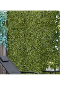 Outsunny 12PCS Artificial Boxwood Wall Panels 50cm x 50cm Grass Privacy Fence Screen