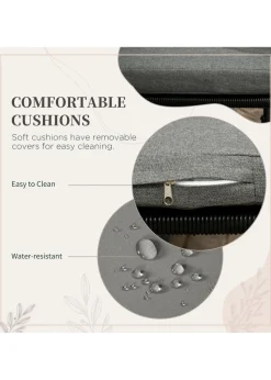 Outsunny Rattan Dining Set Rattan Cube Dining Sets with Spacesaving Design