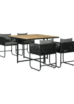 Outsunny Rattan Dining Set Rattan Cube Dining Sets with Spacesaving Design