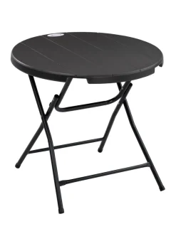 Outsunny Round Garden Dining Table for 4 Foldable Outdoor Table