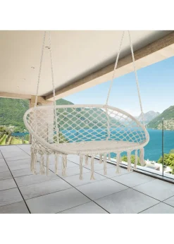 Outsunny 2-Seater Hanging Hammock Chair with Soft Cushion for Patio, Garden, Balcony, Living Room