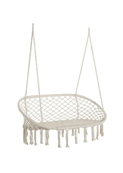 Outsunny 2-Seater Hanging Hammock Chair with Soft Cushion for Patio, Garden, Balcony, Living Room