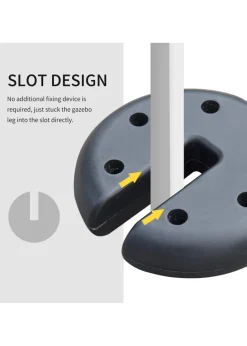 Outsunny Set of 4 PCs Gazebo Sand Weight Bag Bags Leg Weights Marquee Party Tent Canopy 8.8KG