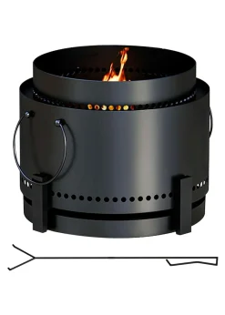 Outsunny Smokeless Wood Burning Firepit Metal Fire Pit