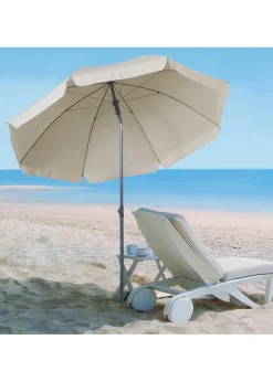 Outsunny Tilt Garden Parasol Beach Umbrella Patio Sun Shade