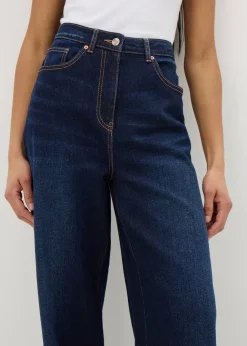 Papaya Petite Dark Wash Wide Leg Jeans