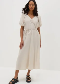 Papaya Petite Stone Tie Midi Dress