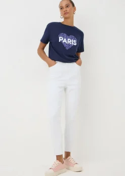 Papaya Petite White Ankle Grazer