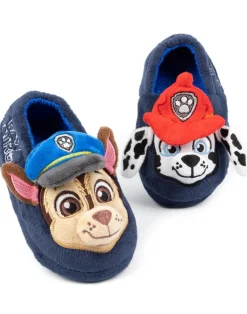 Paw Patrol Boys Blue 3D Characters Slip On Loafer Slippers (6 - 12 Younger)