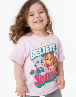 Paw Patrol Girls Multicoloured Believe In Yourself 2 Pack T-Shirts (2 - 7 Years)