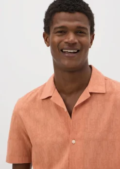 Peach Jacquard Shirt