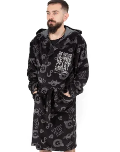 Peaky Blinders Black Icons Bathrobe
