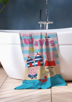 Peppa Pig Blue Waves Beach Pool Towel