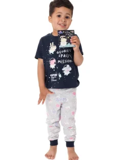 Peppa Pig Boys Blue George's Space Mission Print Pyjama Set (18 Months - 5 Years)
