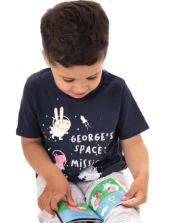 Peppa Pig Boys Blue George's Space Mission Print Pyjama Set (18 Months - 5 Years)