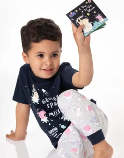 Peppa Pig Boys Blue George's Space Mission Print Pyjama Set (18 Months - 5 Years)