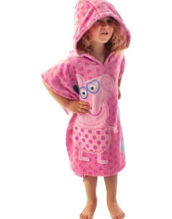 Peppa Pig Girls Pink Poncho Towel and Swimming Costume Set (12 Months-7 Years)