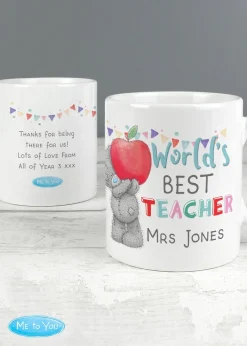 Personalised Memento Company White Me to You World's Best Teacher Mug