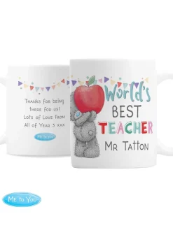 Personalised Memento Company White Me to You World's Best Teacher Mug