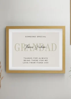 Personalised Memento Company Brown Oak Poster Frame