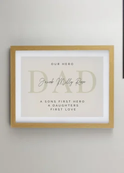 Personalised Memento Company Brown Oak Poster Frame