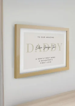 Personalised Memento Company Brown Oak Poster Frame