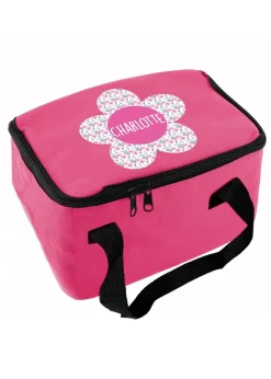 Personalised Memento Company Pink Flower Lunch Bag