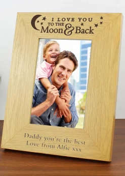 Personalised Memento Company Oak Finish Photo Frame (6x4)