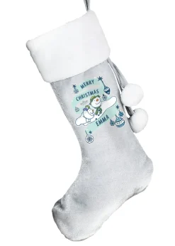 Personalised Memento Company Grey The Snowman and the Snowdog Luxury Stocking