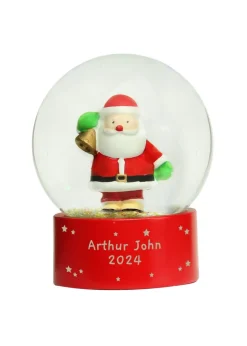 Personalised Memento Company Red Santa Snow Globe