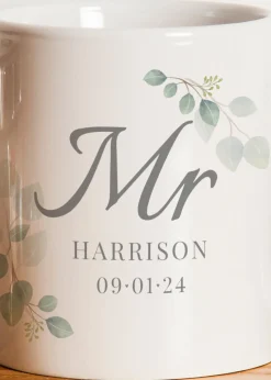 Personalised Memento Company Wildflower White Wooden Jewellery Box