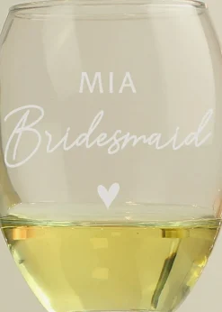 Personalised Memento Company Bridesmaid Wine Glass