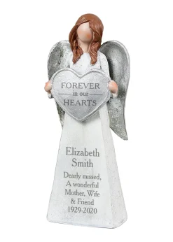 Personalised Memento Company Forever In Our Hearts Memorial Angel Ornament