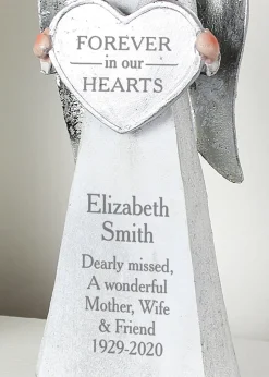 Personalised Memento Company Forever In Our Hearts Memorial Angel Ornament