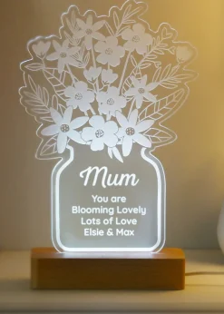 Personalised Memento Company Flower White LED Light Up Sign