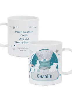 Personalised Memento Company White Winter Explorer Tiny Tatty Teddy Plastic Mug