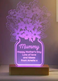 Personalised Memento Company Flower White LED Light Up Sign