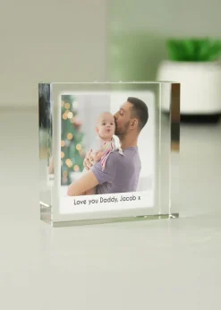 Personalised Memento Company Clear Photo Upload Crystal Token
